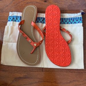 Never worn Tory Burch Flip Flop Sandals